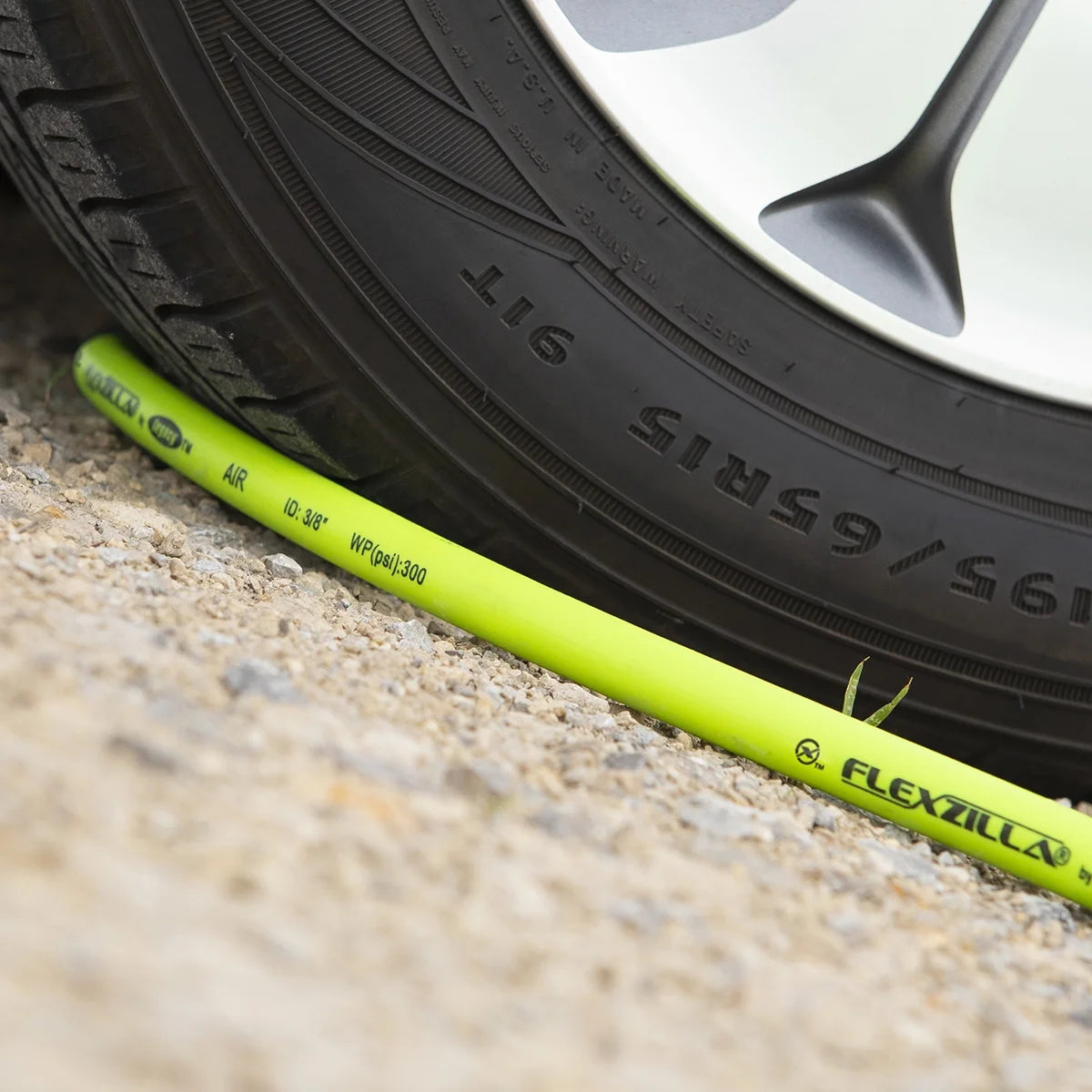Flexzilla Air Hose, 1/2" x 100', 3/8" MNPT Fittings, ZillaGreen