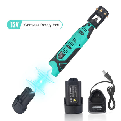 3mirrors Cordless Tungsten Electrode Grinder Sharpener TIG Welding Tool w/12V Lithium Battery Rotary Hand-Held 4 Holes w/Multi-Angle &Offsets, CNC Man