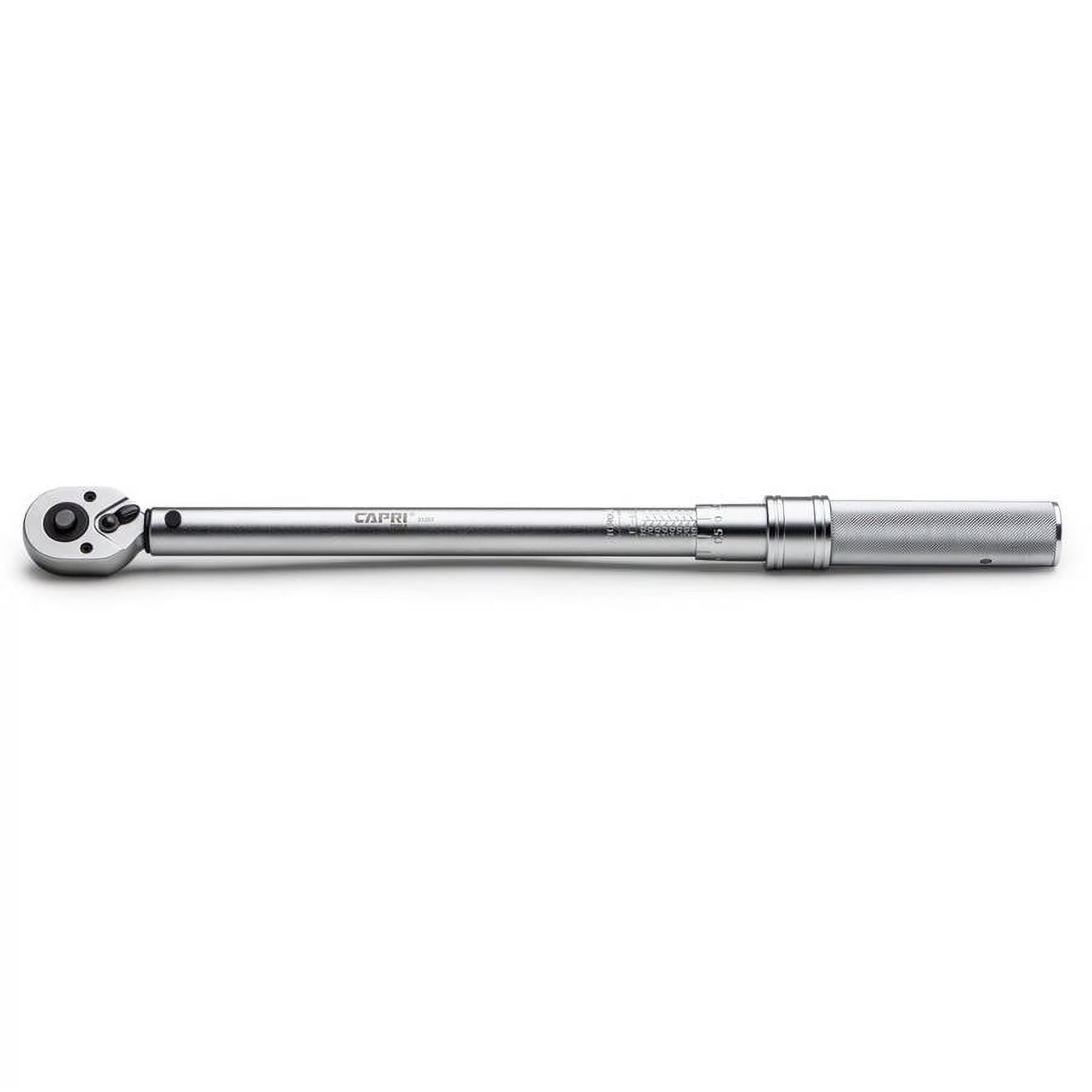 Capri Tools 31201 10-80 Foot Pound Industrial Torque Wrench, 3/8", Matte Chrome