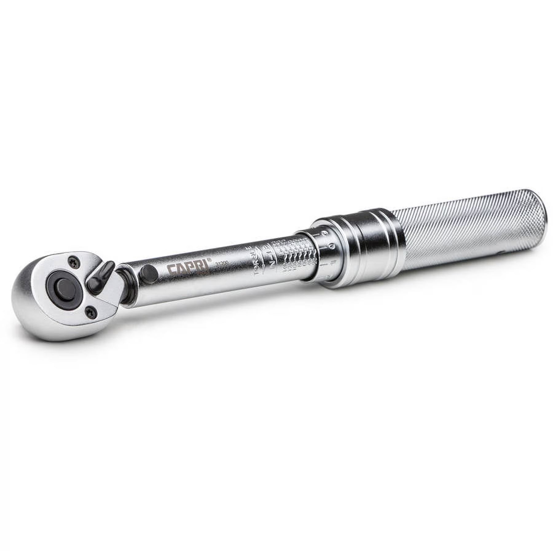 Capri Tools 31200 20-150 Inch Pound Industrial Torque Wrench, 1/4", Matte Chrome