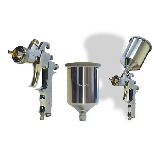 PRO-TEK GRAVITY SPRAY GUN HVLP 1.3MM/ALUMINUM CUP (600ML)