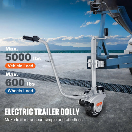 BENTISM Motorized Trailer Jack Wheel 350W Electric Mover Dolly 5000lbs Adjustable