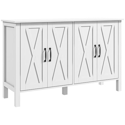 HOMCOM Buffet Sideboard, Coffee Bar Cabinet with Storage, White