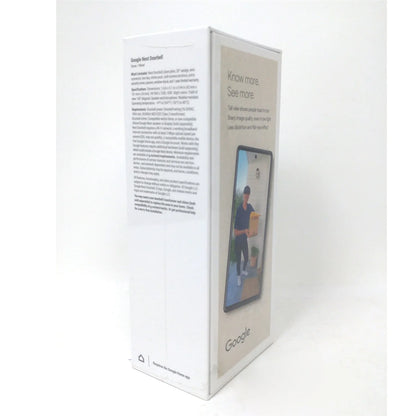 Google Nest Doorbell (Wired, 2nd gen) - Video Doorbell Camera - Doorbell Security Camera - Snow
