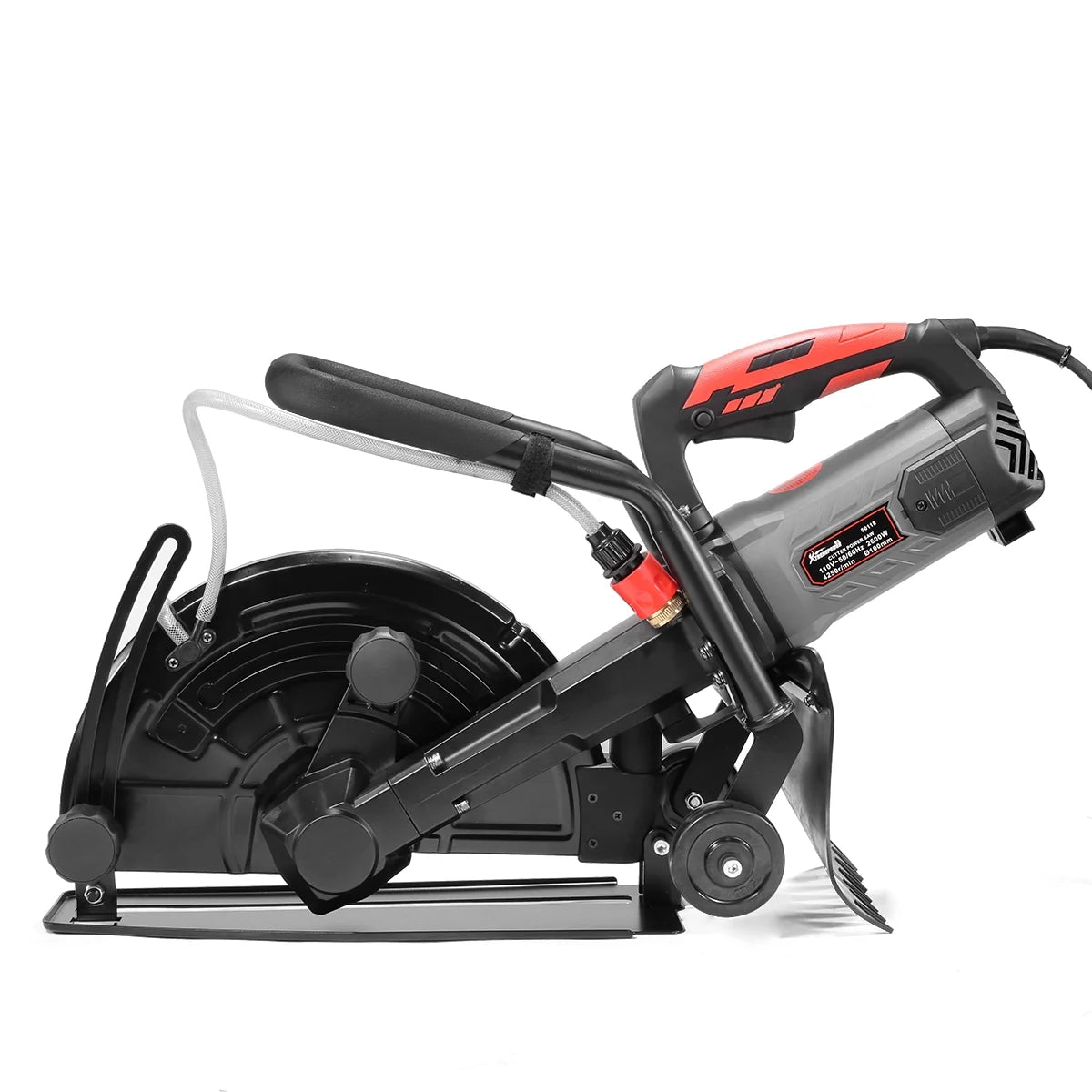 XtremepowerUS 14" Electric Concrete Saw, 2600W/15A Motor, Circular Saw Cutter With 5" Cutting Depth, Wet/Dry Disk Saw Cutter Includes Water Line, Pump For Stone, Brick, Porcelain, Concrete