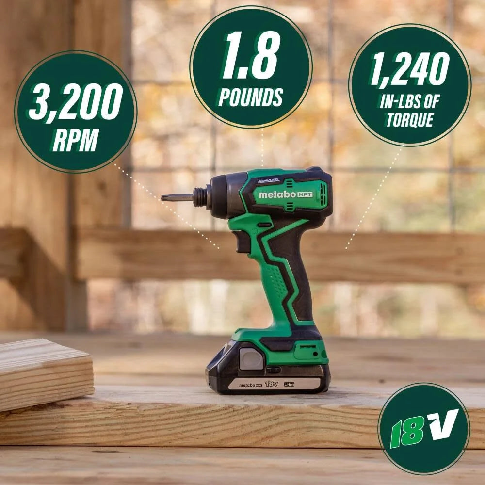 MultiVolt 18V Lithium-Ion Cordless 4-Piece Sub Compact Cordless Combo Kit with 2 Batteries (1.5 Ah)