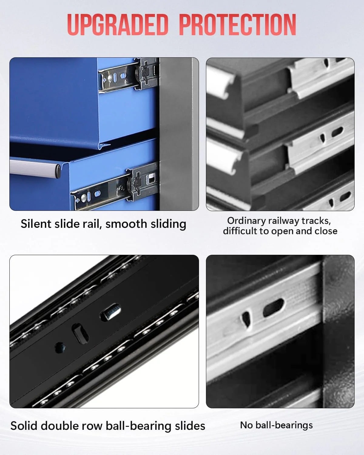 Accreate Durable 5 Drawer Rolling Tool Chest, Portable Steel Tool Box on Wheels for Home Crafts & Garage
