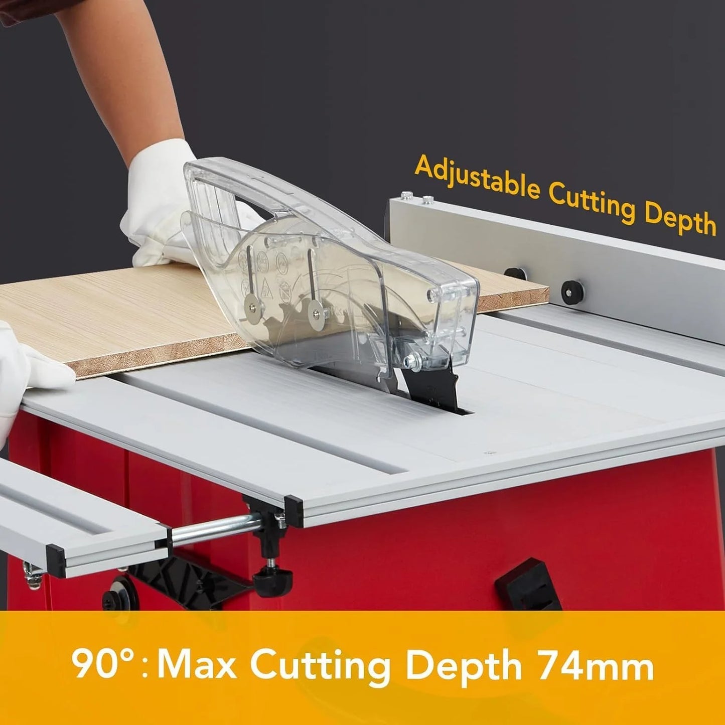 Wpond 1800W, 15A 10in Portable Table Power Saw, 5000 RPM