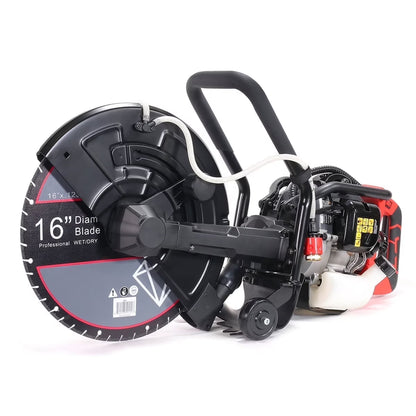 XtremepowerUS 14" Electric Concrete Saw, 2600W/15A Motor, Circular Saw Cutter With 5" Cutting Depth, Wet/Dry Disk Saw Cutter Includes Water Line, Pump For Stone, Brick, Porcelain, Concrete