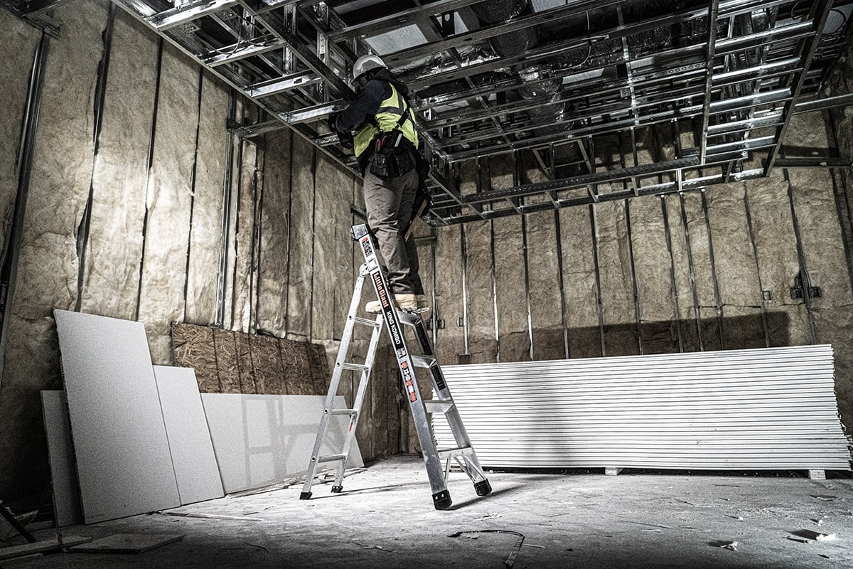 Little Giant Ladder Systems King Kombo 6'-10' Aluminum 3-in-1 Combo Ladder, Type 1A - 300 lbs. Rated