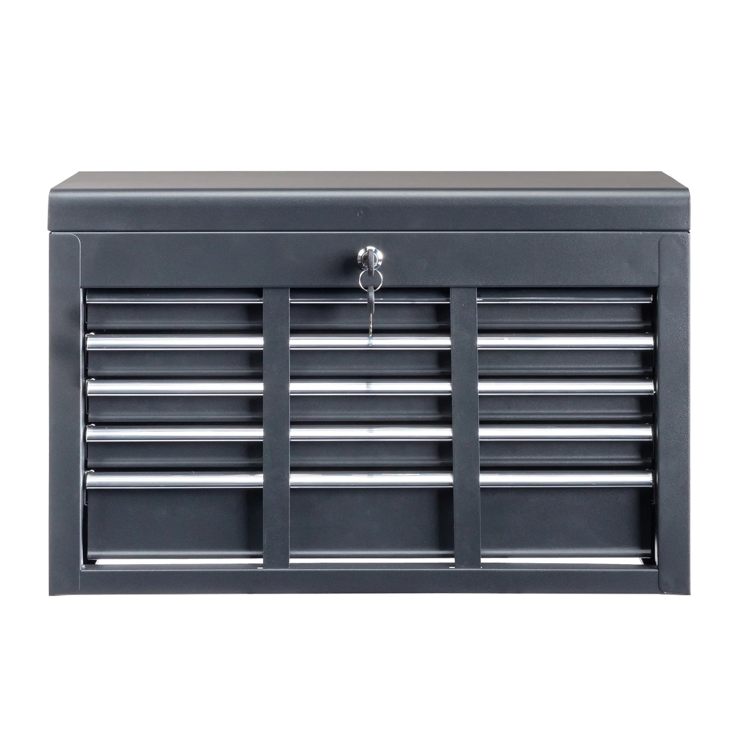Tcbosik Combined Metal Tool Chest, 9 Drawers Rolling Tool Chest on Wheels, 2 in 1 Detachable Tool Cabinet for Warehouse Garage Workshop, Black