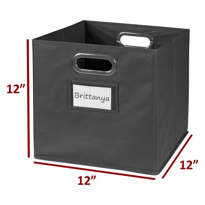 Niche PC6PKWH3TOTETL Cubo Storage Set with 6 Cubes & 3 Canvas Bins, White Wood Grain & Teal