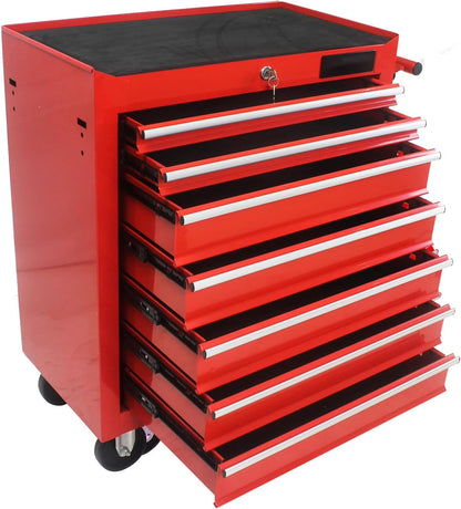 BEIMIMU Tool Chest,7-Drawer Rolling Tool Storage Cabinet, Portable Multifunctional Tool Storage Chest with Locking Mechanism for Garage Workshop Warehouse Repair Shop Metal Tool Cart
