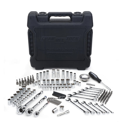 CHANNELLOCK 39053 171pc Mechanic's Tool Set, Includes Standard SAE and Metric Sizes, Chrome/Nickel Finish
