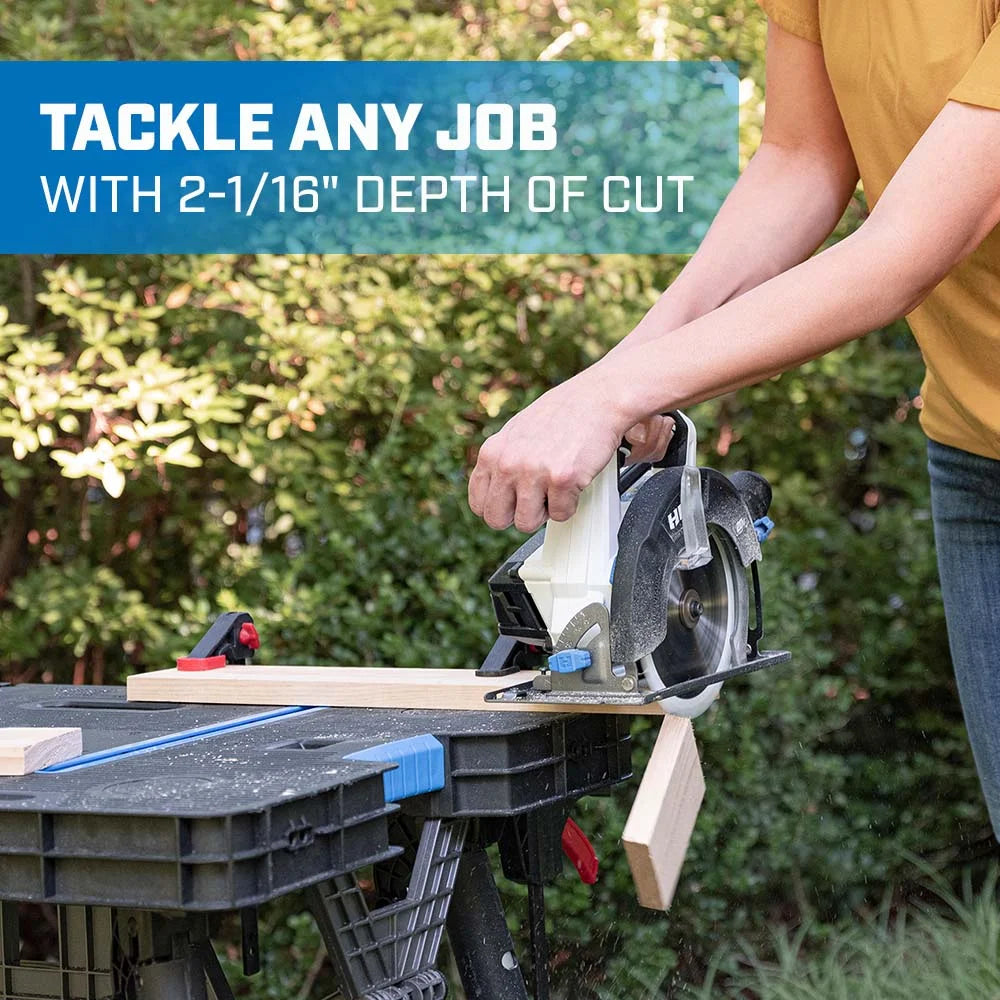 HART 20-Volt 6-1/2-inch Battery-Powered Circular Saw (Battery Not Included)