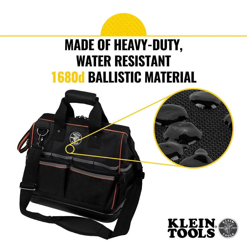 Klein Tools 55431 Black & Orange Tradesman Pro 31 Pocket Lighted Tool Bag
