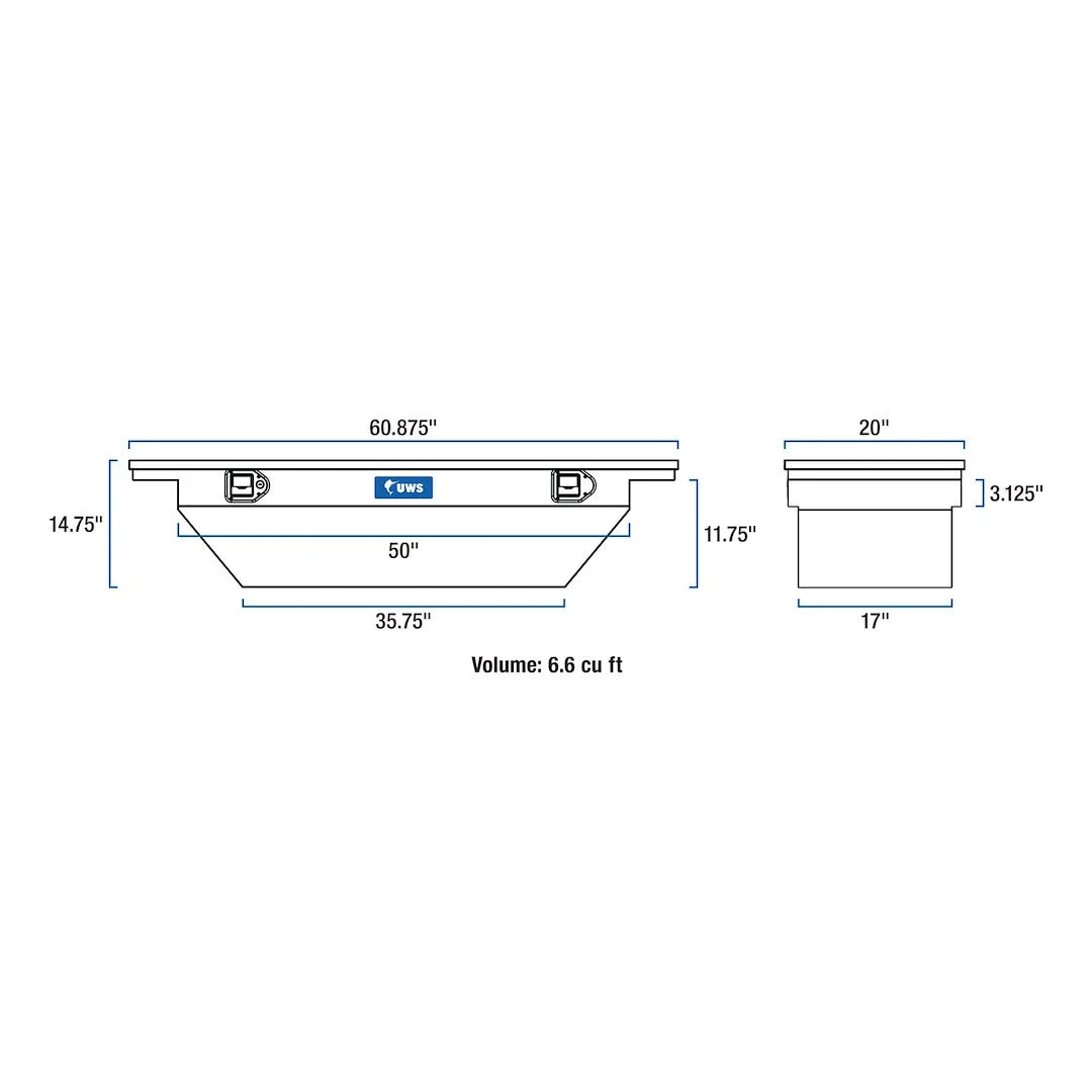 UWS/United Welding Services TBS-60-A-LP UWSTBS-60-A-LP 60" SINGLE LOW PRO S10& TACOMA CREW/TUNDRA SPORT