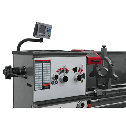 JET 321493 Lathe with 2-Axis ACU-RITE Digital Readout 200S Collet Closer and Taper Attachment Installed