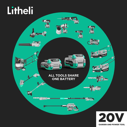 Litheli HVLP 20V Paint Sprayer with Brushless Motor, Cordless Paint Gun with 2.0 Ah Battery & Charger