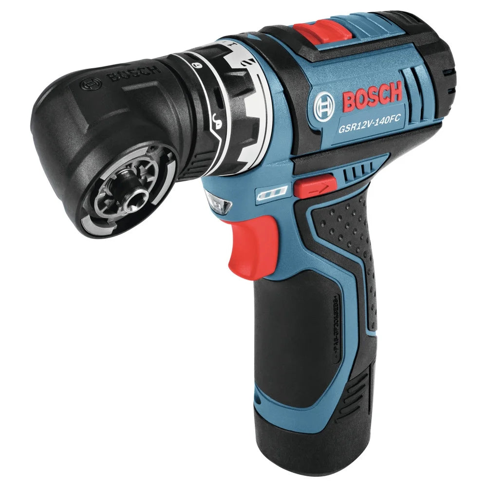 Restored Bosch GSR12V-140FCB22 12V Cordless Drill Driver, 2Ah, 265In-Lbs, 1300RPM, 5 Piece (Refurbished)