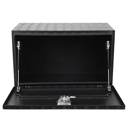 TROPOW 24-Inch Aluminum Diamond Plate Tool Chest - Lockable Underbody Storage Box for Trucks, RVs, and Trailers