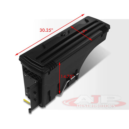 For 2002-2020 Dodge Ram 1500 2500 3500 (2-Piece) Rear Truck Bed Wheel Well Storage Case Tool Box Pair w/Lock+Key Set - Fleetside 03 04 05 06 07 08 09 10