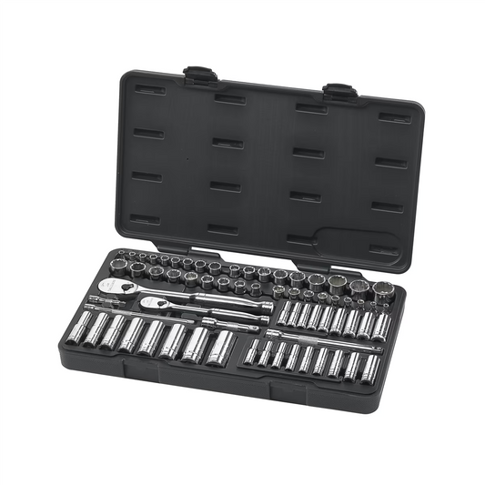 GEARWRENCH 83000, 1/4" & 3/8" Chrome Finish Socket Wrench & Set, 68 Piece