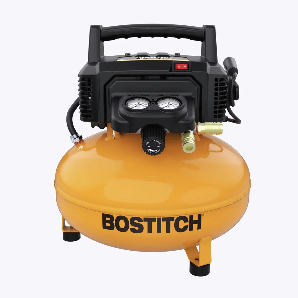 Bostitch BXCM02012-WPK 6 Gallon 150 PSI Electric Pancake Air Compressor with 13-Piece Accessory Kit