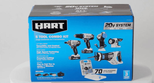 HART 20-Volt 5-Tool Kit with 70-Piece Accessory Set