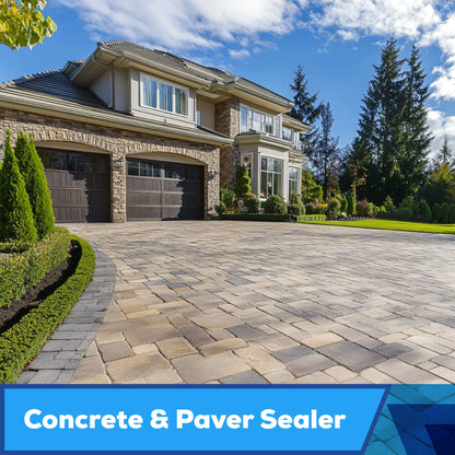 Superclear Concrete Sealer, Paver Sealer, Super Seal 5 Gallon, Penetrating Wet Natural Look, Cures in 6 Hours, 5 Year Life, Non-Toxic, ZERO VOCs, Pet Friendly, Patio, Driveway, Roof, Pool Decks