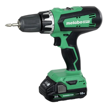 Metabo HPT 18V MultiVolt Hammer Drill and Impact Driver Combo Kit | Cordless | 2-2.0Ah Li-Ion Batteries w/Fuel Gauge | Lifetime Tool Warranty | KC18DFX