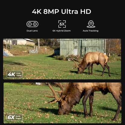 Reolink 4K 8MP 4G LTE Dual-Lens Battery Security Camera Auto-Zoom Track Smart Detection TrackMix LTE