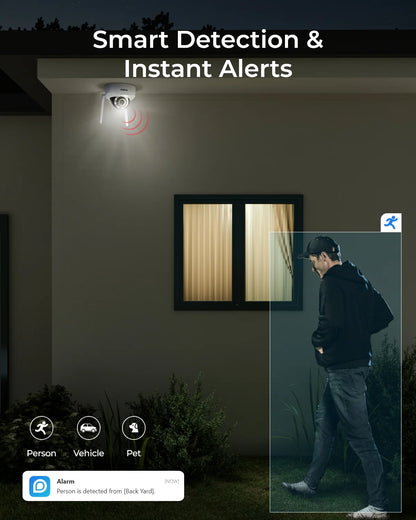 Reolink 4K Color 8MP Wi-Fi 6 Security Camera, 5X Optical Zoom, IK10 Vandal-Proof Surveillance Camera