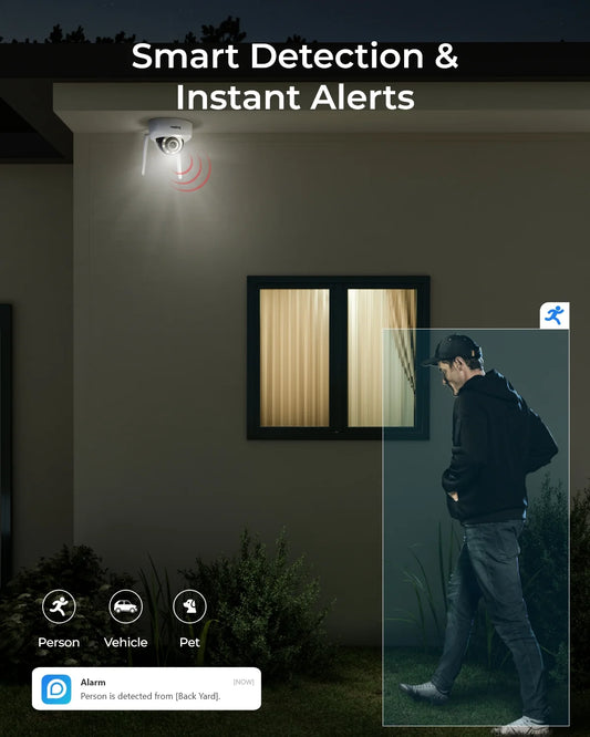 Reolink 4K Color 8MP Wi-Fi 6 Security Camera, 5X Optical Zoom, IK10 Vandal-Proof Surveillance Camera