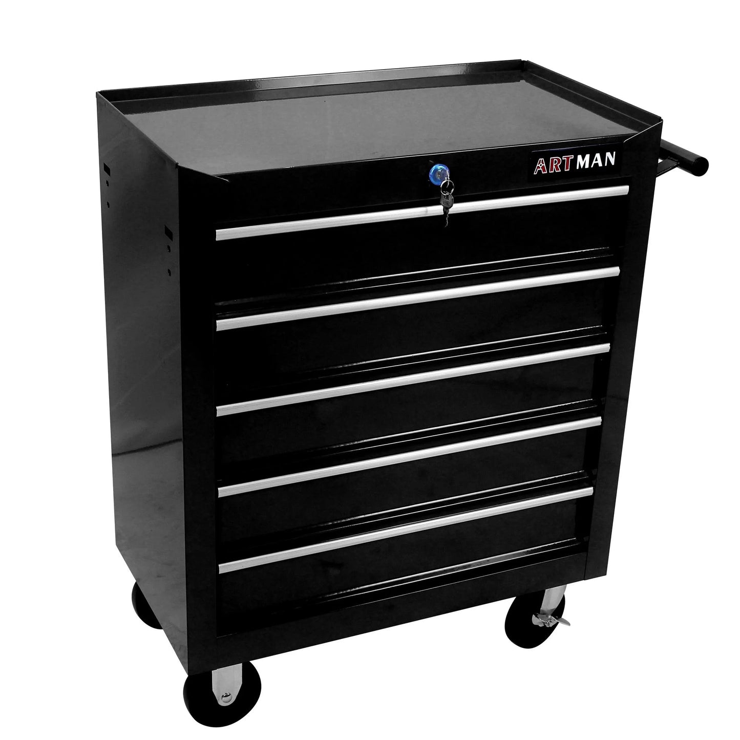 IVV 5-Drawer Rolling Tool Chest, Large-Capacity Tool Box with Wheels and Drawers, Tool Chest with Lock for Warehouse, Garage, Repair Shop and Tool Room (Blue)