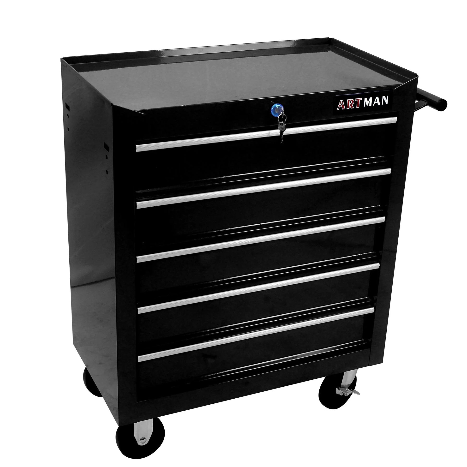 IVV 5-Drawer Rolling Tool Chest, Large-Capacity Tool Box with Wheels and Drawers, Tool Chest with Lock for Warehouse, Garage, Repair Shop and Tool Room (Blue)