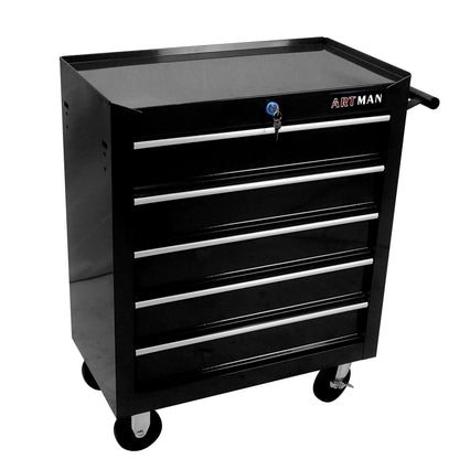 IVV 5-Drawer Rolling Tool Chest, Large-Capacity Tool Box with Wheels and Drawers, Tool Chest with Lock for Warehouse, Garage, Repair Shop and Tool Room (Blue)