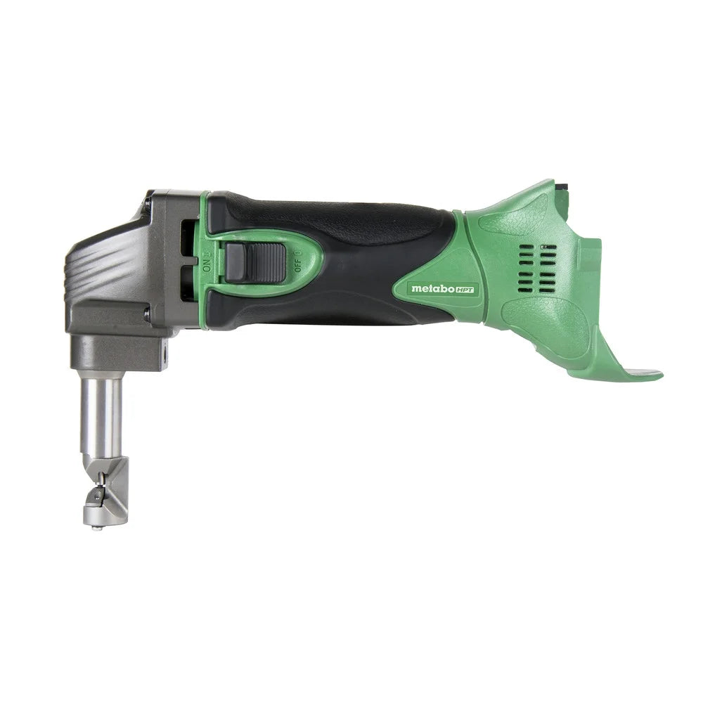 Metabo HPT 18V MultiVolt Cordless Nibbler | Tool Only - No Battery | For Ribbed Metal Panels | 180 Degree 3-Stop Die Holder | CN18DSLQ4