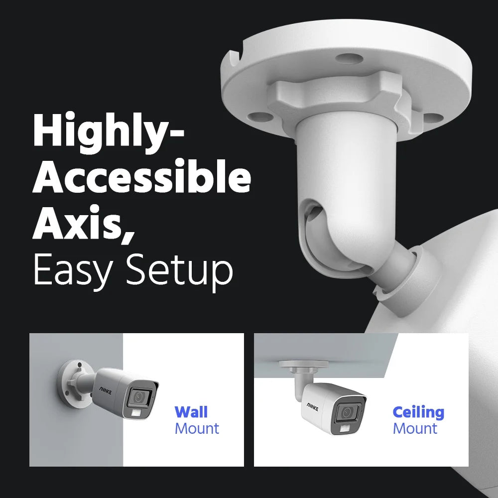 ANNKE 8CH 3K Security Camera System with Audio/Mic, 3K AI DVR and 8x5MP CCTV Camera with Dual Light, Human/Vehicle Detection, IP67, Color Night Vision, NO HDD, Surveillance System Kit