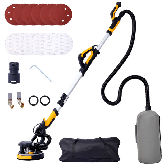 Faitaliicy Drywall Sander Vacuum Dust Collection Wall Sander With Foldable Handle 6.5A 780W Electric Drywall Sander With Variable Speed 900-1800RPM LED Light