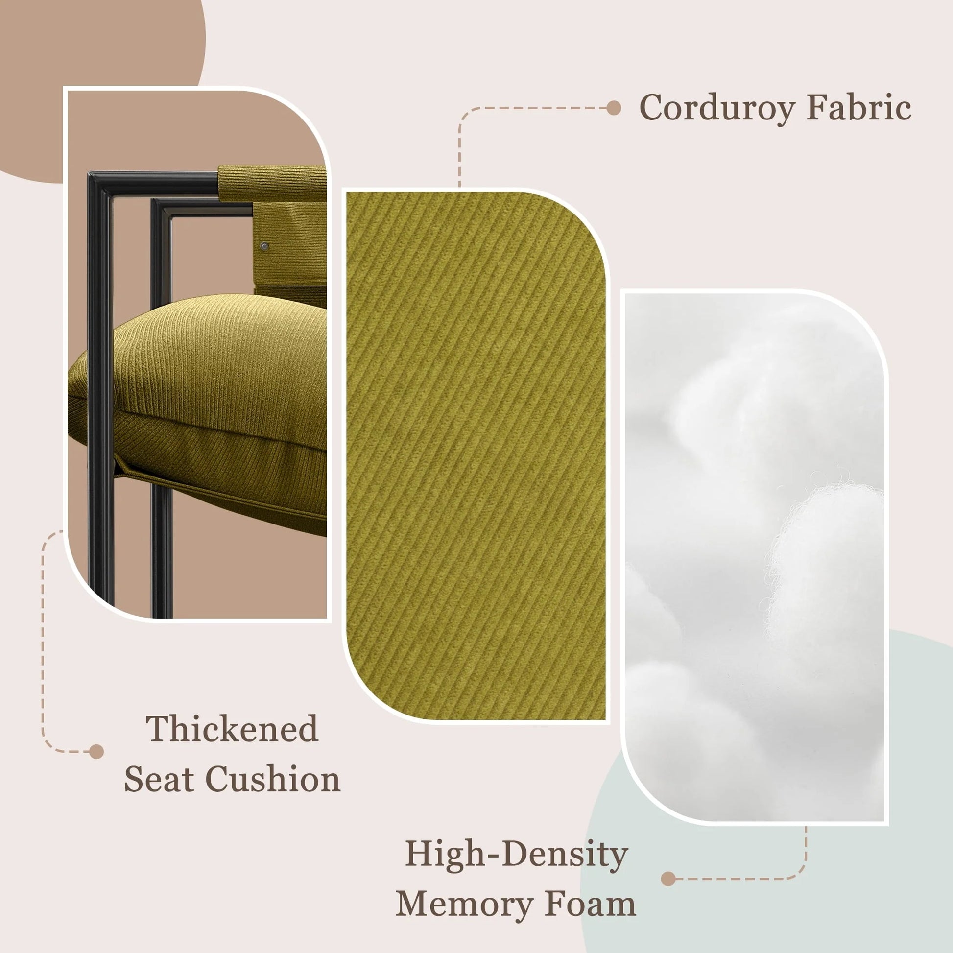 AUSTUFF Sling Accent Chairs for Living Room Storage Bag Chair, Grass green