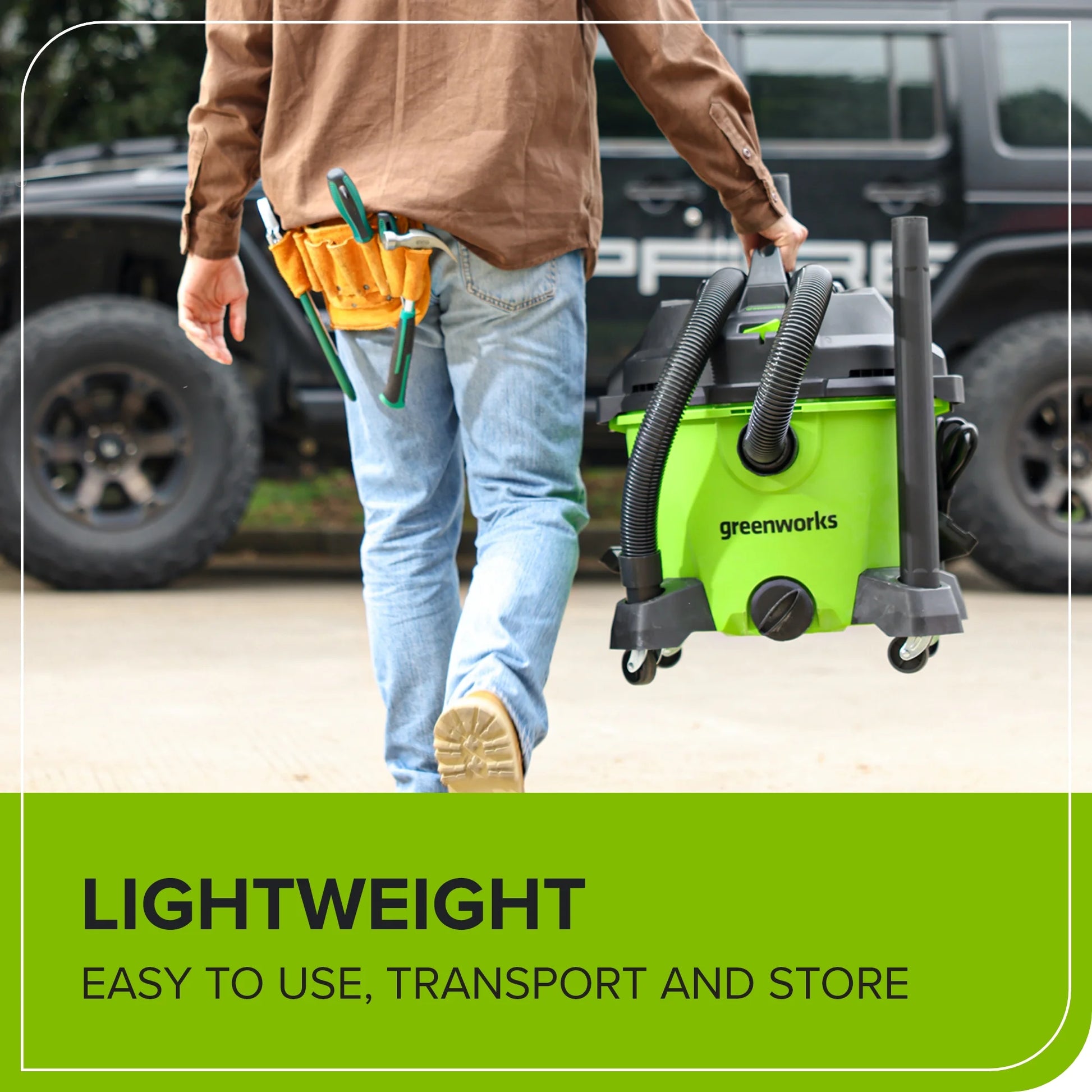 Greenworks 9 Gallon AC Wet/Dry Vacuum, Workshops Wheeled Cleaner with Washable HEPA Filter and Multiple Accessories for Hard Floor & Carpet