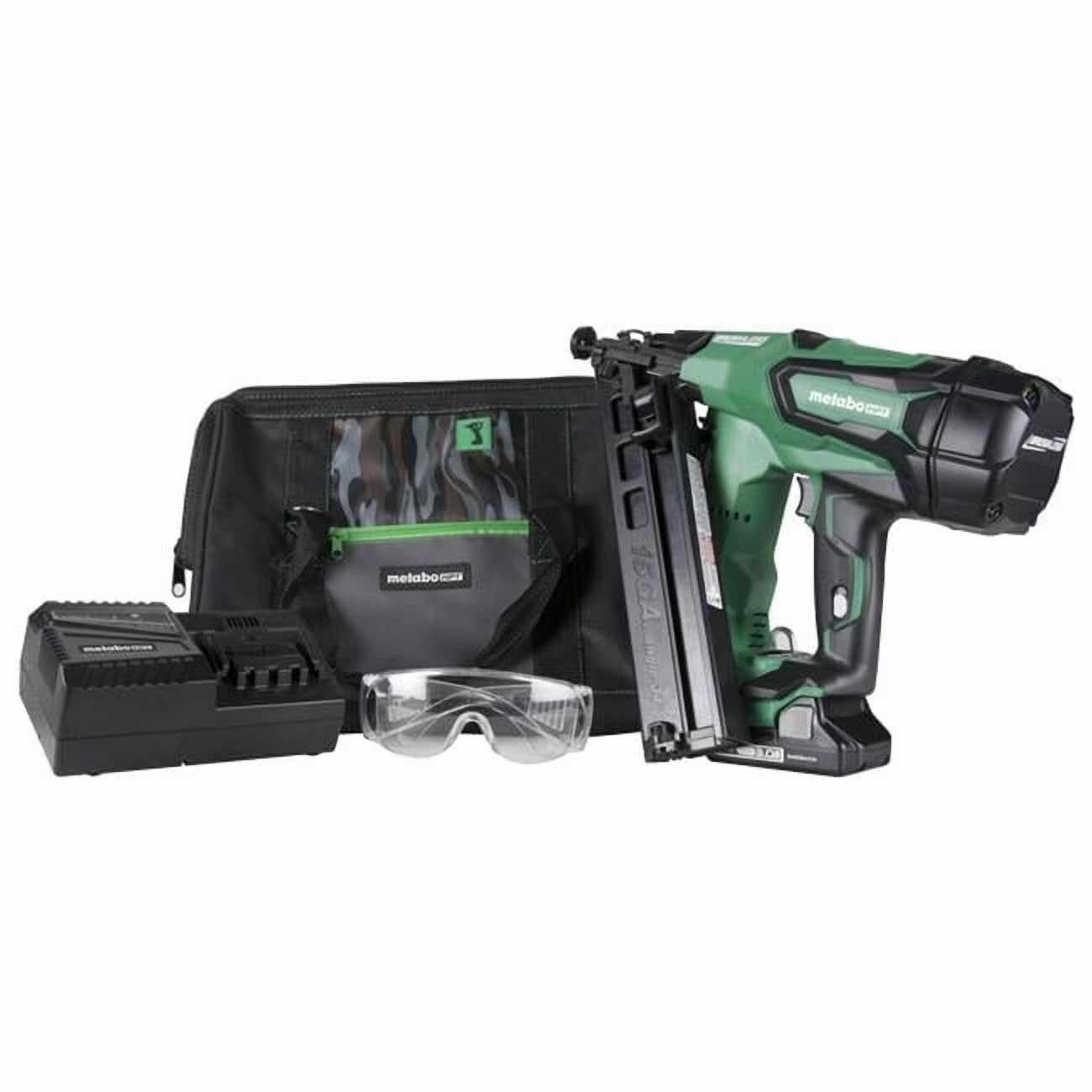 Metabo HPT 15 Gauge 18V Cordless 34 deg Angled Finish Nailer Kit