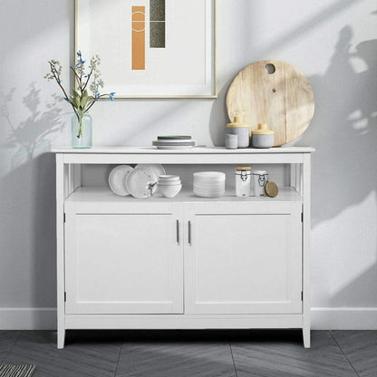 Ktaxon Kitchen Storage Sideboard Dining Buffet Server Cabinet Cupboard, Free Standing Storage Chest Cabinets and Shelf,White