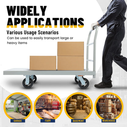 Kojem Platform Truck,2500 lbs Capacity Flat Dolly Cart with Wheels,Heavy Duty Utility Push Carts for Luggage Moving