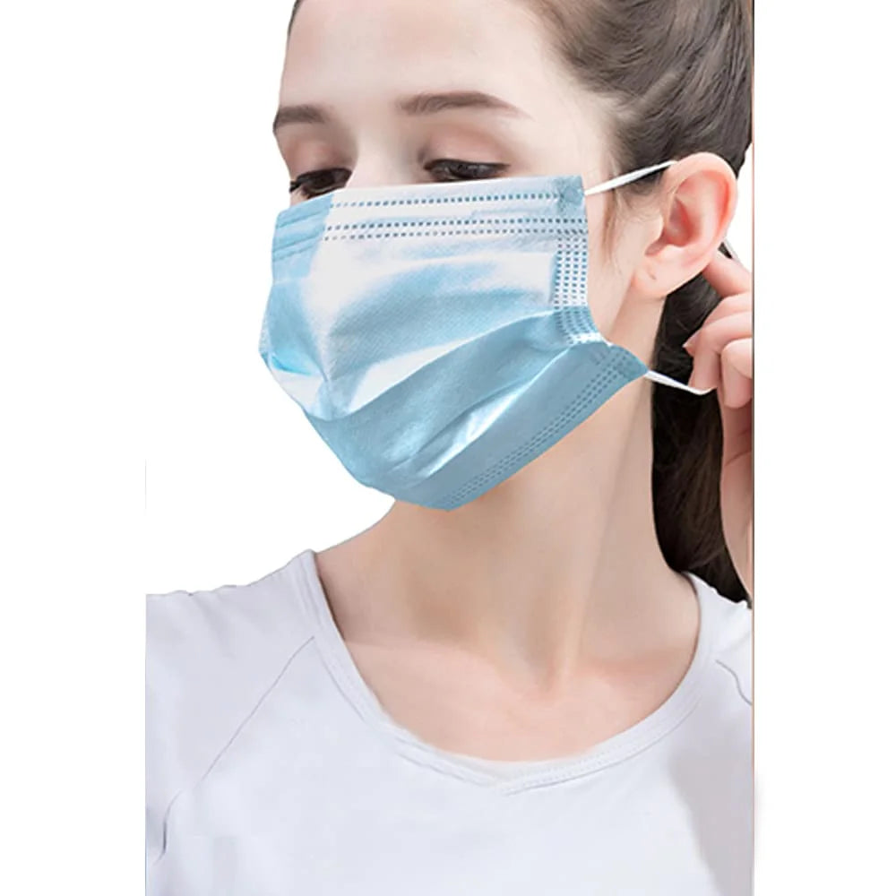 2,000pcs Disposable Face Masks- 3 Ply Breathable Mask For Adults (40 Packs of 50)