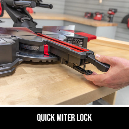 SKIL MS6316-00 10 Amp 7-1/4" Single Bevel Miter Saw with Compact Rail System & LED Shadow Line