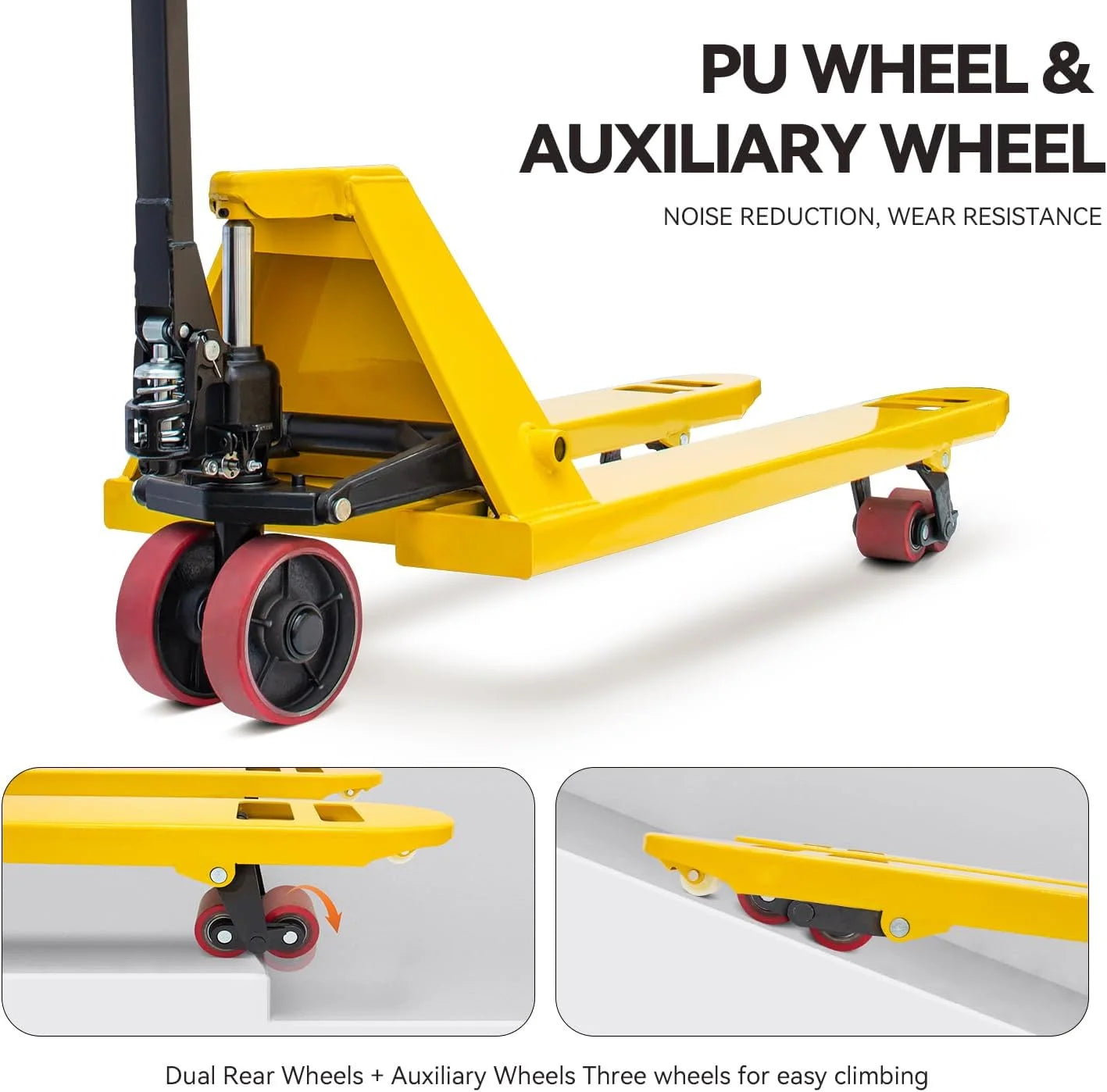 HPDAVV Pallet Jack Truck 4,400 LBS Capacity, 48''x 21' Forks Manual Pallet Jack Truck, Suit for Warehouse, Workshop, Dock, Factory