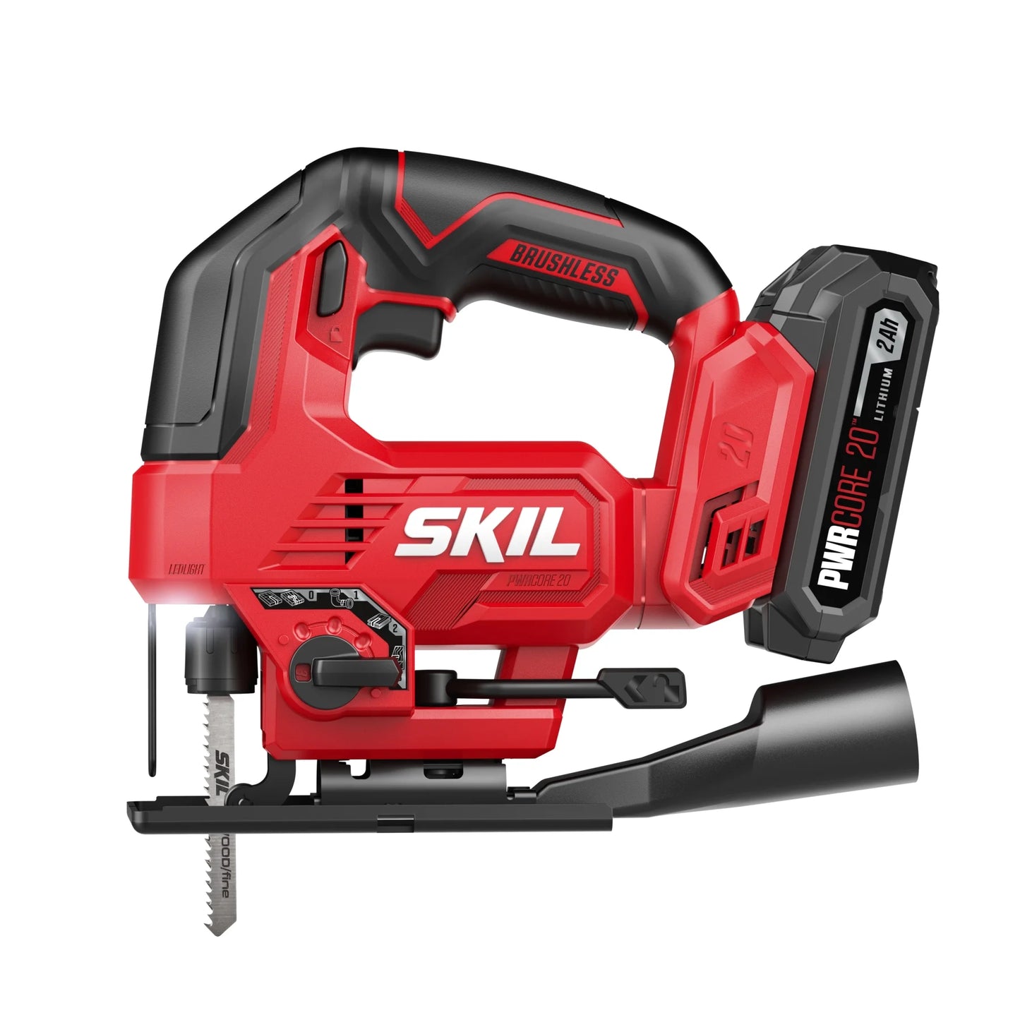 SKIL Brushless 20V Compact Multi-Head Drill Driver Kit Including 2.0 Ah USB-C Battery & PD Charger-QD6293B-10