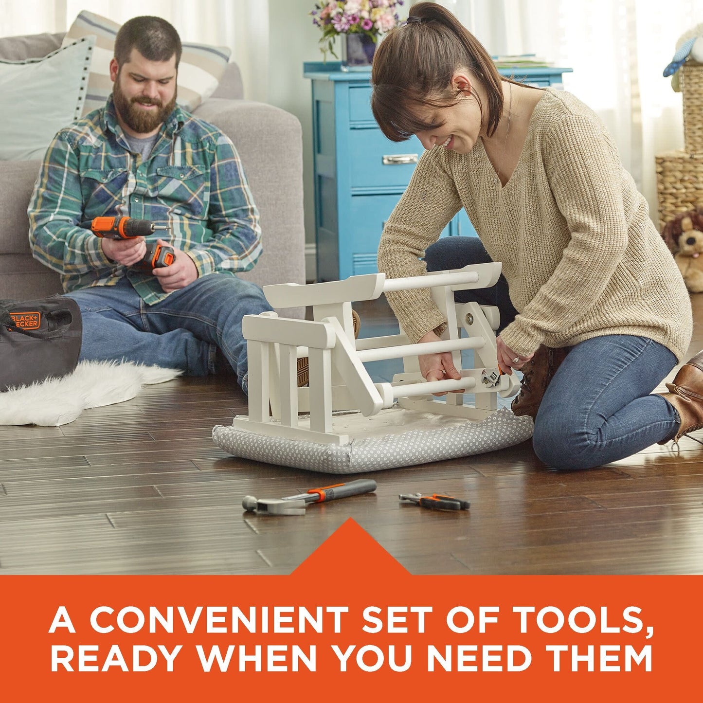 BLACK+DECKER 20V, 3 Ah Cordless Drill/Driver, 68 Piece Set, Battery and Charger Included